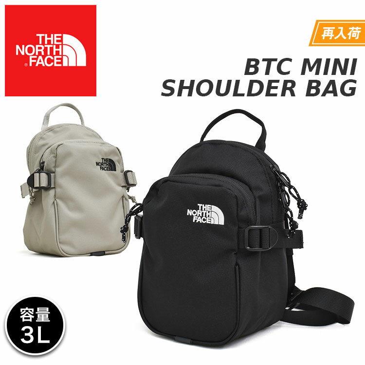 ザ ノースフェイス BTC ミニ ショルダーバッグ 3L レディース メンズ 小さめ 斜めがけ 2ウェイ コンパクト ブラック THE NORTH FACE BTC MINI SHOULDER BAG BLACK NF0A8C6F