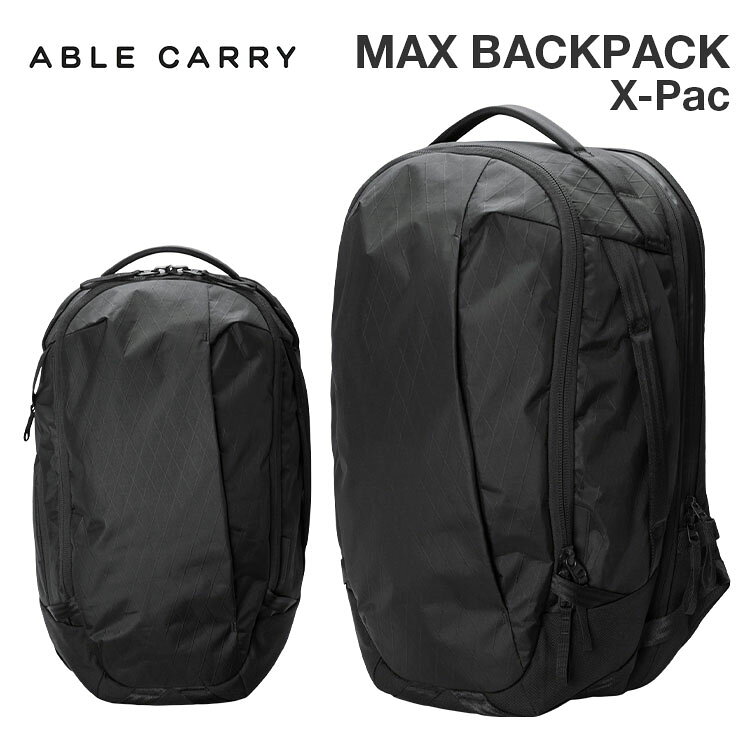 エイブルキャリー マックスバックパック リュック メンズ レディース バッグ Xパック ターマック ブラック ABLE CARRY MAX BACKPACK 32L Tarmac BLACK A04020XBK2