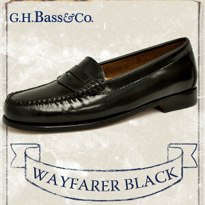 G.H.バスウェイファーラーローファーブラックレディースG.H.BASSWAYFARERBLACK送料無料