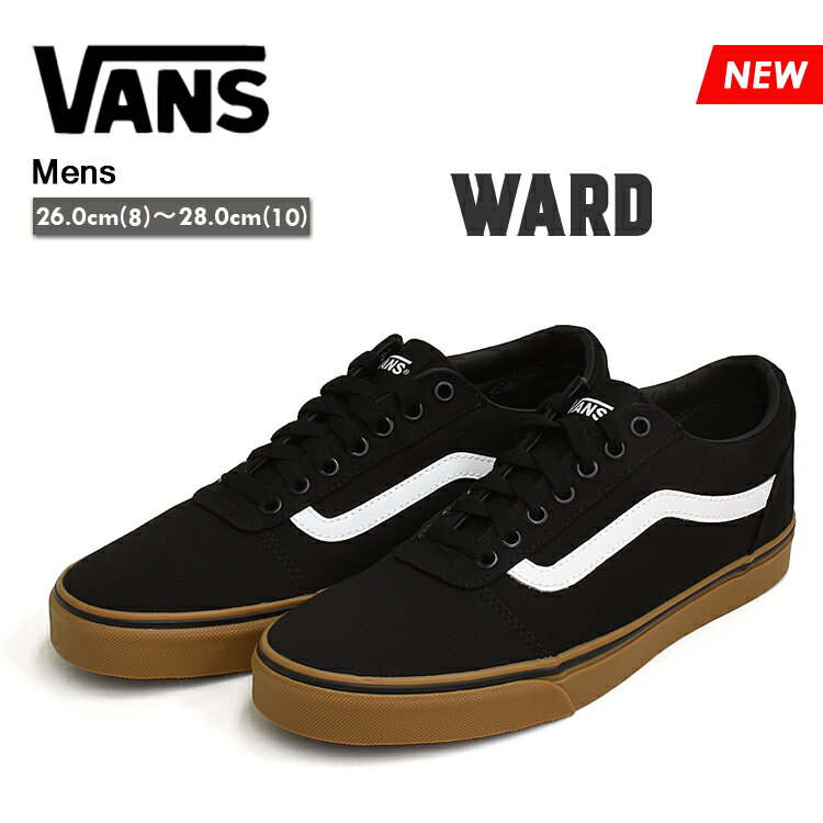 VANS バンズ メンズ スニーカー ワード ブラック/ガム キャンバス ヴァンズ WARD BLACK/GUM VN0A36EM7HI