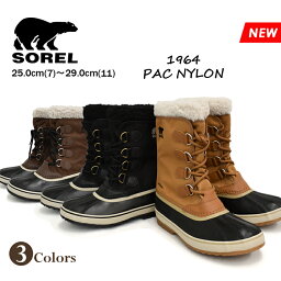 【マラソン特別価格～16(木)01:59まで】 SOREL ソレル 1964 パックナイロン ウォータープルーフ メンズ スノーブーツ ロングブーツ レースアップ 防水 ブーツ 防寒ブーツ 寒冷地 アウトドア キャンプ 1964 PAC NYLON WATERPROOF NM3487