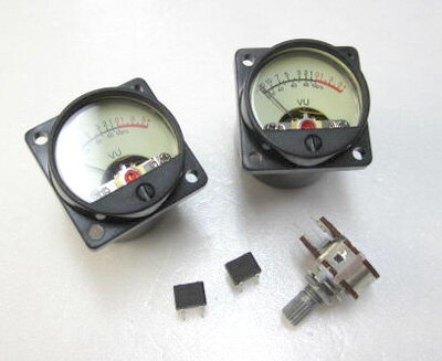 アナログVUメーターTR35 ステレオセット(TR35x2+DF04x2+ステレオポテンショメーターx1)