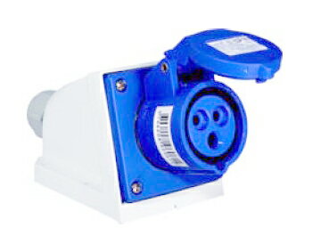 IEC/EN60309-1-2 メスソケット - 250V/32A -2極 +アース- IP44(FNP2-123)