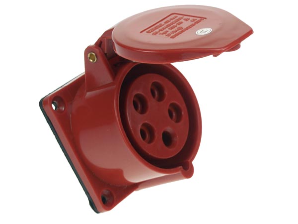 電源ソケットメス（ケースマウント）380V/16A - 3P + N + E - IP44（RS-315)