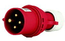 電源ケーブルオスプラグ- 415V/16A - 3極+アース- IP44(FNP2-014)