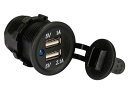 フラッシュマウントUSBソケット(12~24Vdc→5Vdcx2)