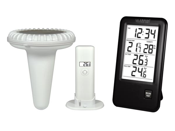 プール水温計+室内温湿度計+室外温度計 WS9068