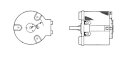 機器取付型ボルトスライダー 100V→0〜130V/0.1kVA PS-130-1(2)