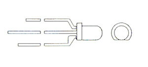 【郵便代込・送料無料】緑黄2色拡散タイプLED(3φ)-3本-3GY9HW-1