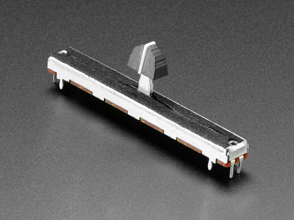 スライドタイプポテンショメーター（ノブ付-75mm長-10kΩ）