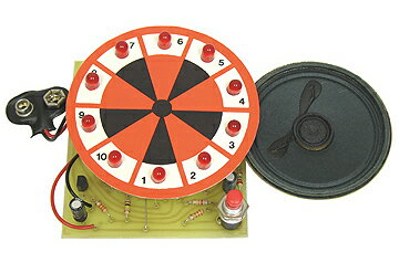 電子工作キット（赤色10LEDルーレット+サウンド）