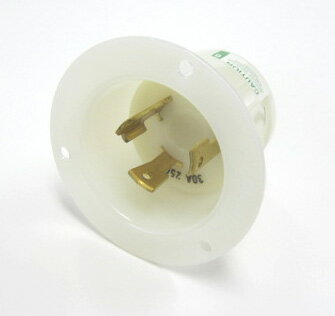 NEMA L6-30Pフランジ付インレット