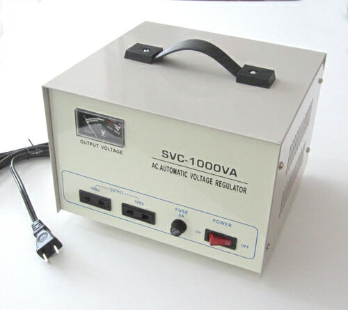AC80～130V→AC100V電圧安定化電源1000VA-SVC-1000VA