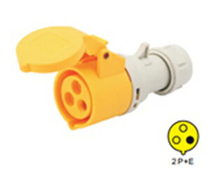 電源ケーブルメスソケット- 130V/32A - 2極+アース- IP44(FNP2-223-4)