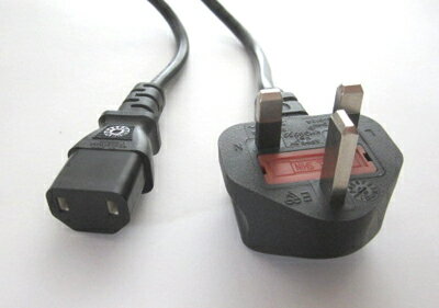 英国ACコード　3ピン-C17-1.5mケーブル(5A/250V)