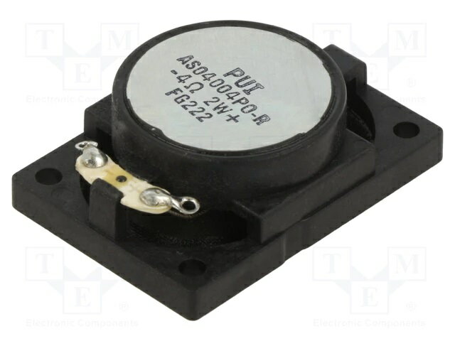 ミニチュアスピーカー 2W 4Ω 28.4x40x13mm 0~20000Hz 音響レベル: 86dB　AS04004PO-WR-R