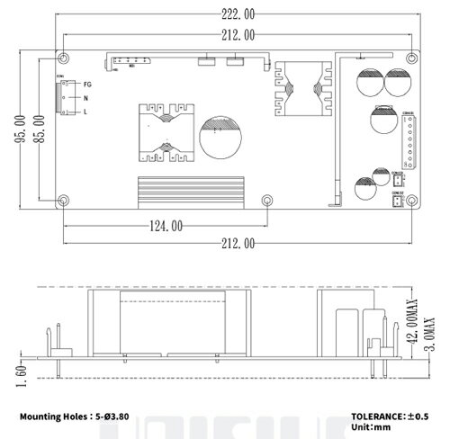 UNIFIVE オープンフレーム電源 UOHL3240-2410-S