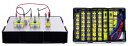 特徴： ・自動車工場, バイク工場, サービスセンター, 自動車整備ステーション, 自動車トレーニングスクールなどの自動車関連フィールド電子トレーニングコース向けに設計されています。 ・基本的な電子回路と自動車用電子機器を訓練するための教育訓練装置。 ・実験マニュアルを使用して, 20種類の基本電子回路と5種類の自動車用電子回路を使った学習・訓練や, 独自に設計した他の実験を行うのに効果的です。 ・36個の基本部品と9個の自動車部品があります。すべての部品は, グリッドパネルに磁気スタンドが付いた透明なプラスチックの箱のように分離されています。 システム構成： 　1.グリッドパネルとトレイ x1個 　2.部品モジュール x45個 　3.リード (5 赤, 5 青, 5 黒) x15本 　4.実験マニュアル x2部 実験内容： 　1: 直列抵抗回路 　2: 並列抵抗回路 　3: 複合抵抗回路 　4: オームの法則I = F（V） 　5: オームの法則I = F（R） 　6: 電圧に関するキルヒホッフの法則 　7: 電流に関するキルヒホフの法則 　8: 重ね合わせ定理 　9: テブナンの定理 　10: ノートンの定理 　11: 分圧回路 　12: ホイートストンブリッジ回路 　13: PTC抵抗器の特性 　14: NTC抵抗器の特性 　15: リレーの機能 　16: DC回路のダイオードの特性 　17: NPNおよびPNP型トランジスタの特性 　18: 整流器とフィルター電流回路 　19: ツェナーダイオードの特性 　20: 自動車の始動モーター回路 　21: 自動車用リレー回路 　22: 自動車用ランプ回路 　23: 自動車用ウインカー回路 　24: 自動車用ヒューズ回路 MCP特徴： ・自動車工場, バイク工場, サービスセンター, 自動車整備ステーション, 自動車トレーニングスクールなどの自動車関連フィールド電子トレーニングコース向けに設計されています。 ・基本的な電子回路と自動車用電子機器を訓練するための教育訓練装置。 ・実験マニュアルを使用して, 20種類の基本電子回路と5種類の自動車用電子回路を使った学習・訓練や, 独自に設計した他の実験を行うのに効果的です。 ・36個の基本部品と9個の自動車部品があります。すべての部品は, グリッドパネルに磁気スタンドが付いた透明なプラスチックの箱のように分離されています。
