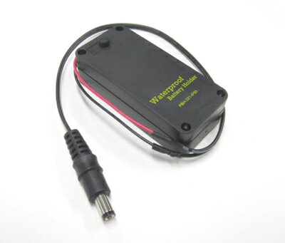 IP65防水バッテリーホルダー単3×2(リード+スイッチ付)→DCジャック5.5x2.1mm
