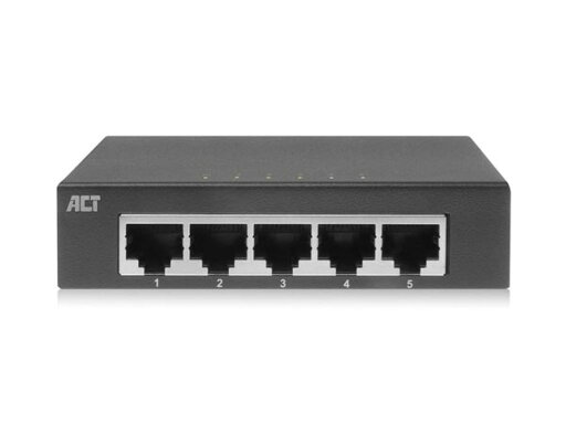10/100/1000 Mbps ネットワークスイッチ 5ポート - メタルデザイン-ACT AC4415 10/100/1000 Mbps ネットワークスイッチ 5ポート - メタルデザイン-ACT AC4415