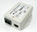 入力：100-240VAC 50-60Hz 電源入力コネクタ：IEC320-C6(丸3P) ※ACコード付属 信号入力コネクタ：RJ45メス 出力：48VDC/0.35A 出力コネクタ：RJ45メス （出力ケーブルはCAT5/100M Maxが要） ポート数：シングル IEEE 802.3af規格準拠