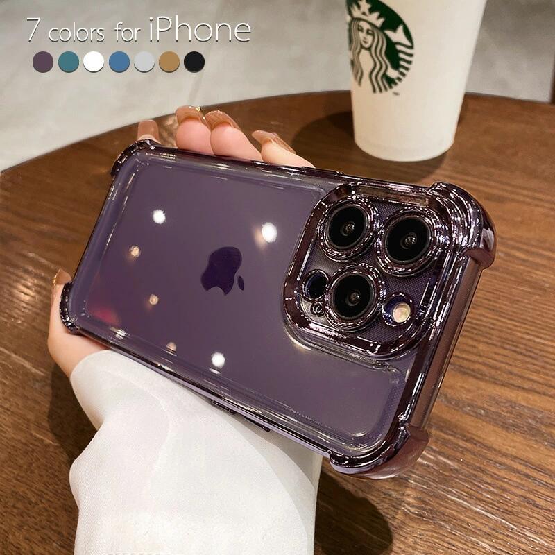 樂天商城 - iPhone17proケース iPhone15promaxケース iPhone15 ケース iphone14 14pro 14promax iphone13 13pro 13promax 12 pro max 11 11pro xs xr iphoneケース 携帯カバー 透明 シンプル オシャレ 可愛い 大人女子 クリア メッキ加工 高級感 レンズ保護 耐衝撃 スリム 落下対策