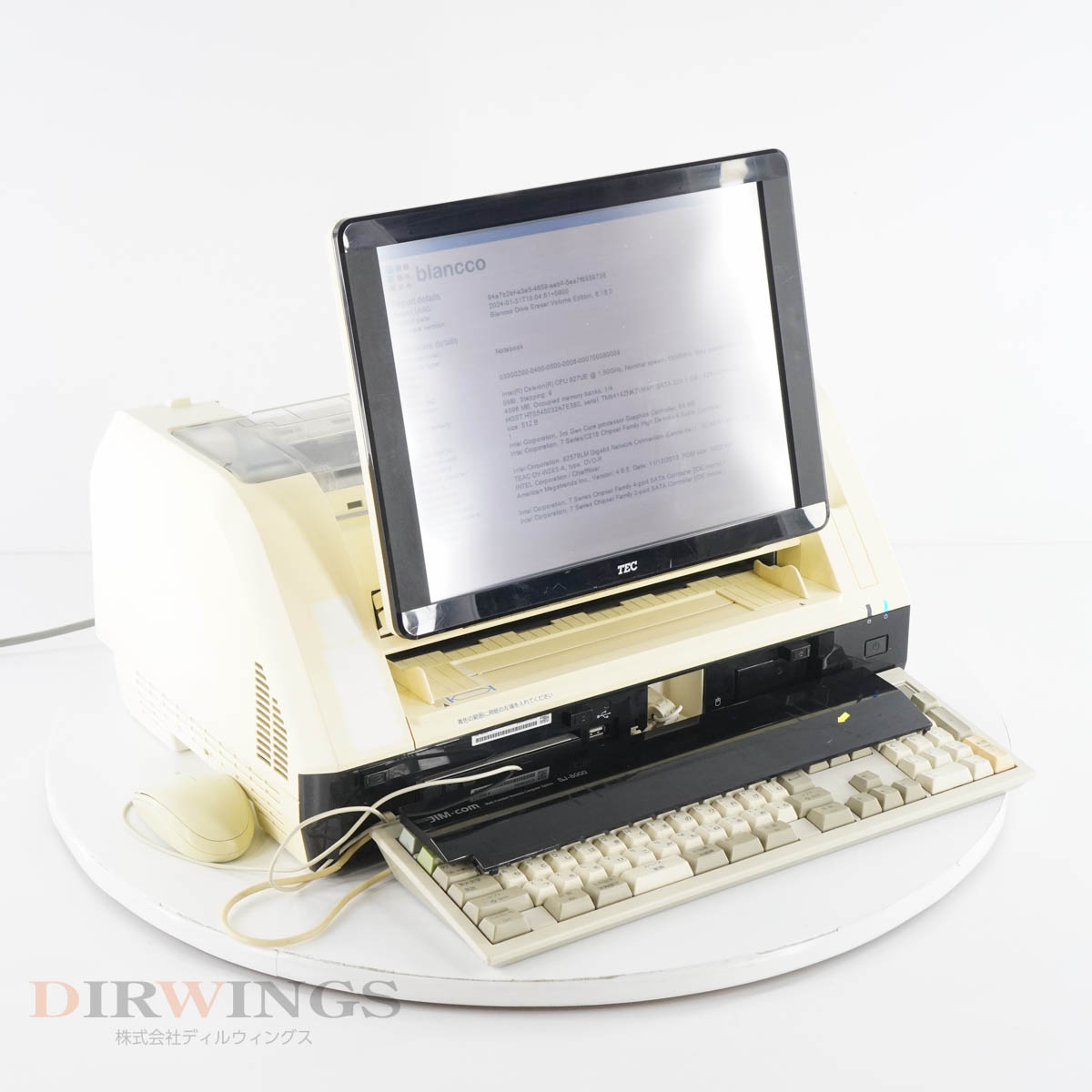 【中古】[PG]8日保証 TEC SJ-8000-R SJ-8000 事務コン JIM-com 事務用コンピューター 電源コード [0587..