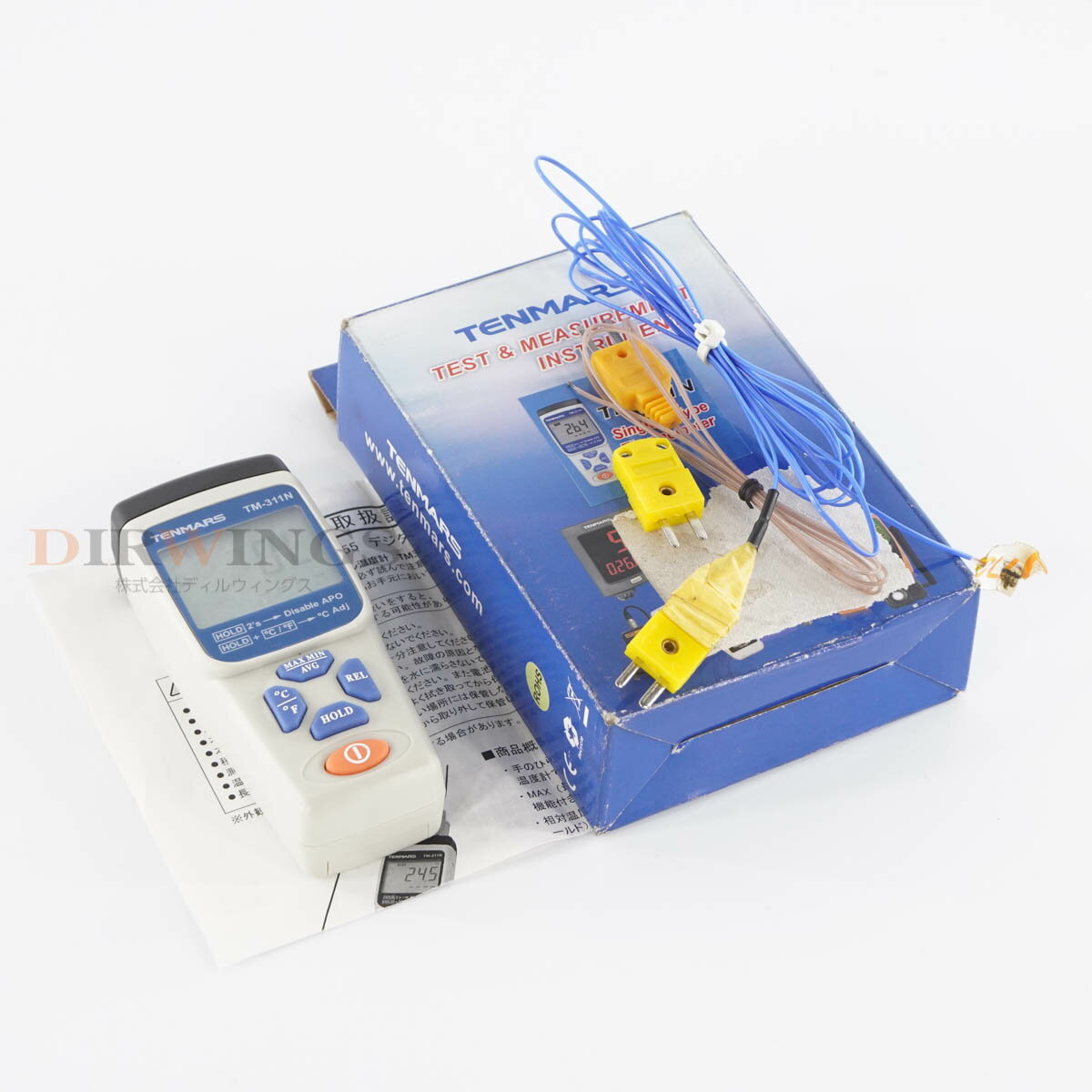 8日保証 TENMARS TM-311N 107-0055 ケニス Single K Type Thermometer デジタル温度計 Kタイプ 取扱説明書 