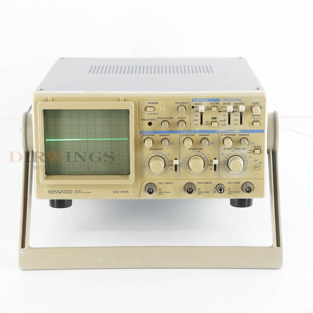 【中古】[JB]保証なし KENWOOD CS-4135 OSCILLOSCOPE オシロスコープ 40MHz 電源コード [06903-0001]