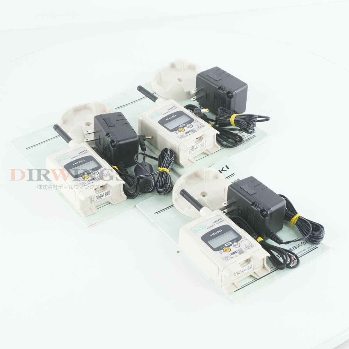8日保証 3台セット 08/2024~02/2025CAL HIOKI 3670 HUMIDITY LOGGER 温湿度ロガー ワイヤレスロガー ACアダプター 取扱...