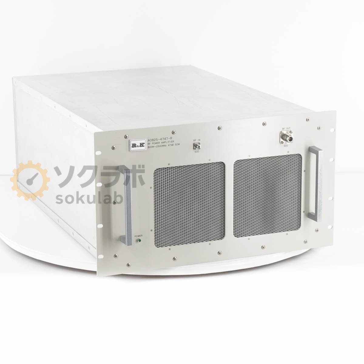 【中古】[DW]8日保証 R＆K A0825-4747-R RF POWER AMPLIFIER RF増幅器 RFパワーアンプ 800M~2500MHz 47..