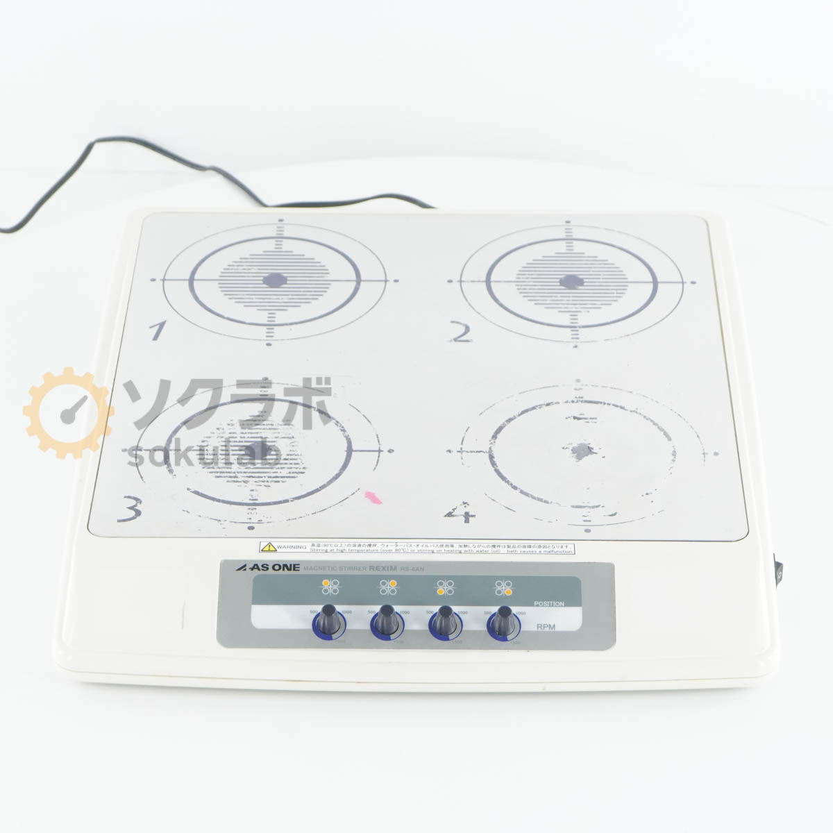 ����š�[DW]8���ݾ� AS ONE RS-4AN MAGNETIC STIRRER REXIM �ޥ��ͥ��å��������顼 AC�����ץ��� �Ÿ������� [07526-0012]