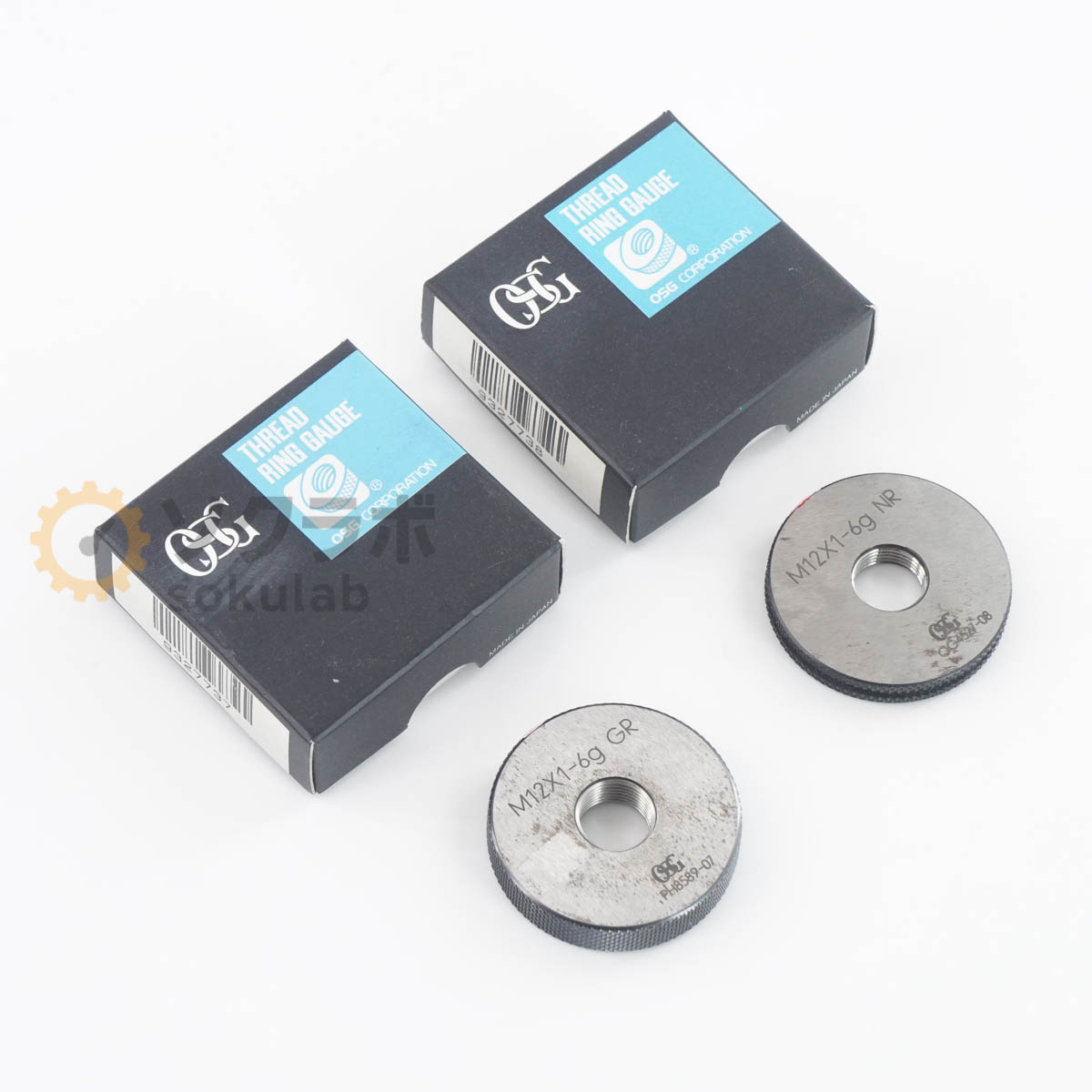 乐天商城 - 【中古】[DW]8日保証 セット OSG M12X1-6g GR NR THREAD RING GAUGE ねじリングゲージ ねじゲージ リングゲージ [07380-0209]