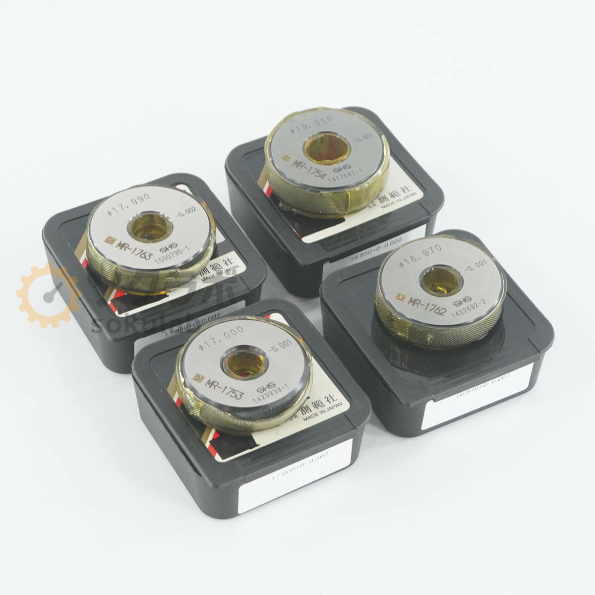 【中古】[DW]8日保証 セット SHS 測範社 φ16.970 φ17.000 φ17.990 φ19.950 Master Ring Gauge マスターリングゲージ セットリング [07347-0233]