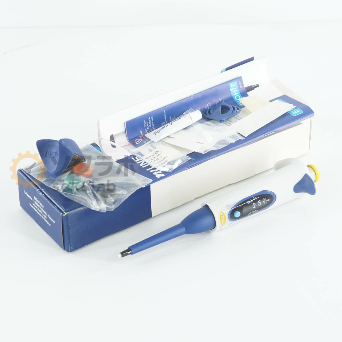 【中古】[DW]8日保証 BIOHIT Sartorius 725060 m200 mLINE Pipettor Pipette 手動ピペット 20-200μl 取..