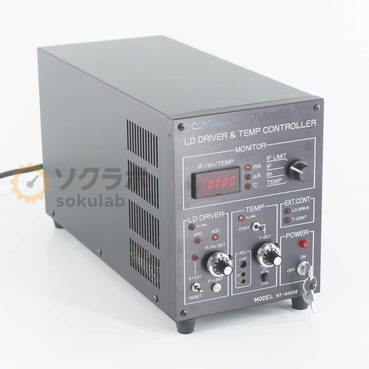 【中古】[JB]保証なし NAMTECH NT-6000E LD DRIVER & TEMP CONTROLLER 半導体レーザー電源 鍵付 [07641-0016]