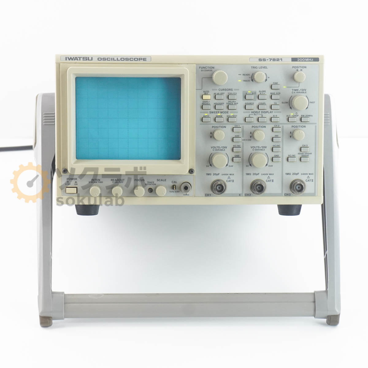 ����š�[JB]�ݾڤʤ� IWATSU SS-7821 OSCILLOSCOPE �������������� 200MHz SS-103R�Ÿ������� �谷������ [07817-0244]