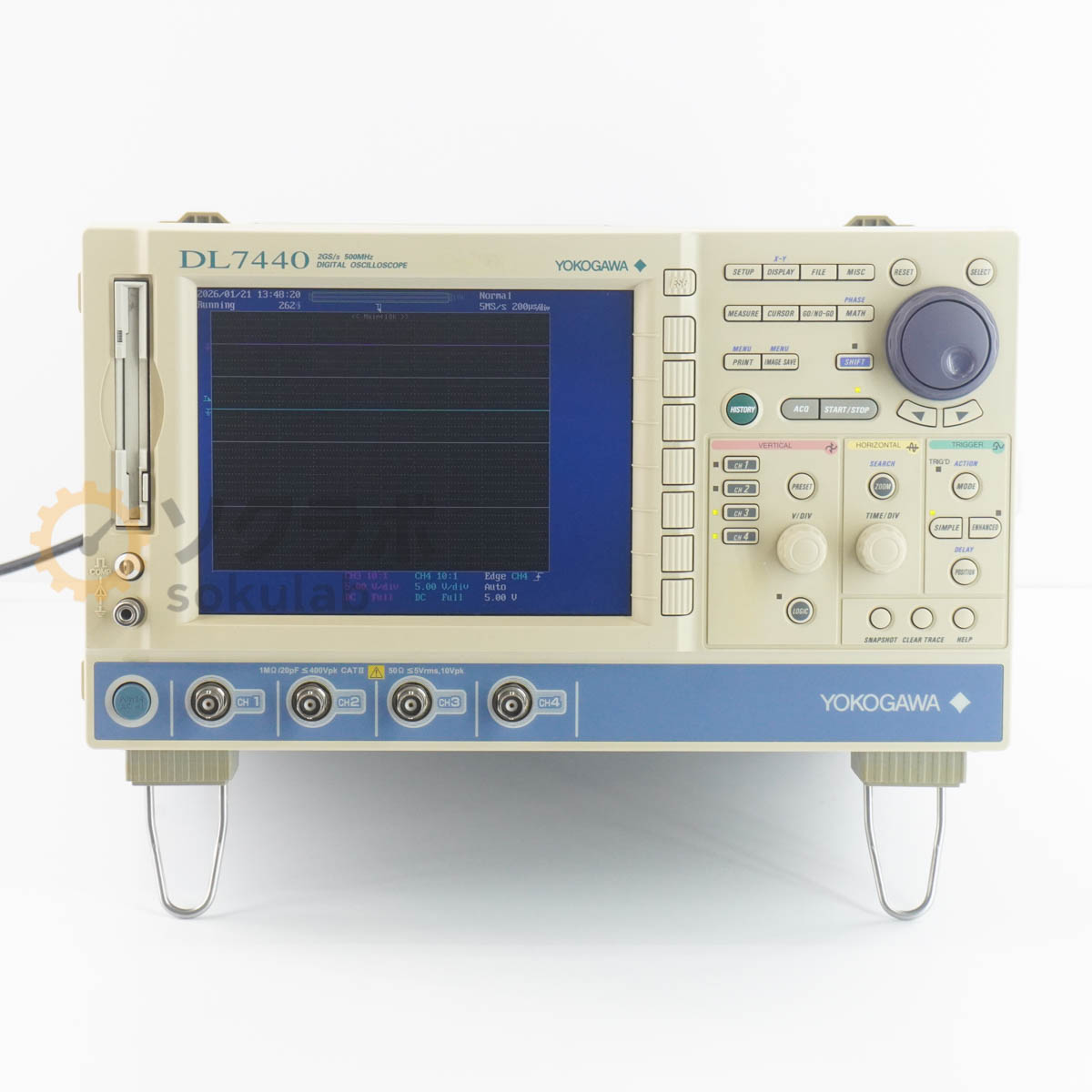 ����š�[DW]8���ݾ� YOKOGAWA DL7440 701460-M-J1/B5/N4/C10/F8 DIGITAL OSCILLOSCOPE �ǥ����륪������������ 500MHz 2GS/s [07734-0091]