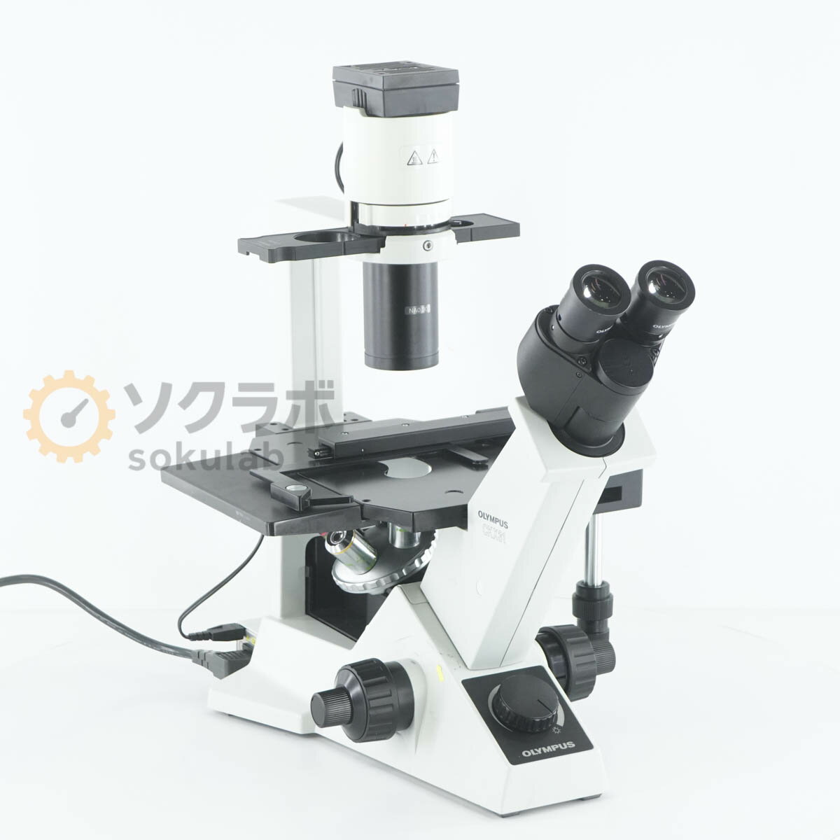 【中古】[DW]8日保証 OLYMPUS CKX31SF CKX31 Microscope 倒立顕微鏡 10×/20 UPlanFL N 4×/0.13 CAch N ..