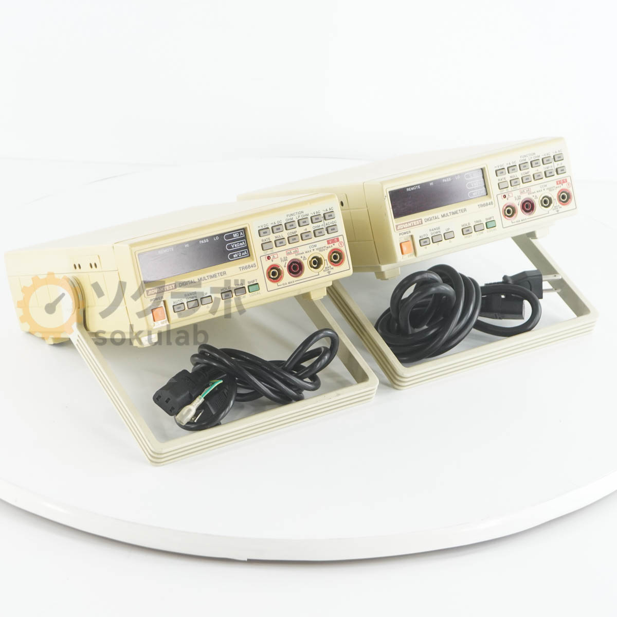 Rakuten - 【中古】[JB]保証なし セット ADVANTEST TR6846 TR6845 DMM DIGITAL MULTIMETER デジタルマルチメーター TR15804 電源コード [08093-0001]