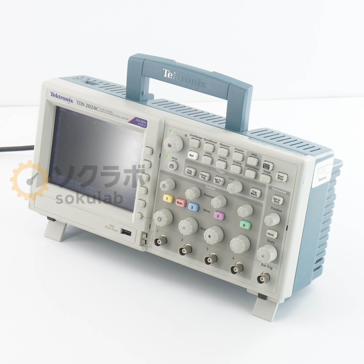 【中古】[DW]8日保証 Tektronix TDS 2024C TDS2024C DIGITAL STORAGE OSCILLOSCOPE オシロスコープ 200MHz 2GS/s 4ch 電源コード [07913-0017]