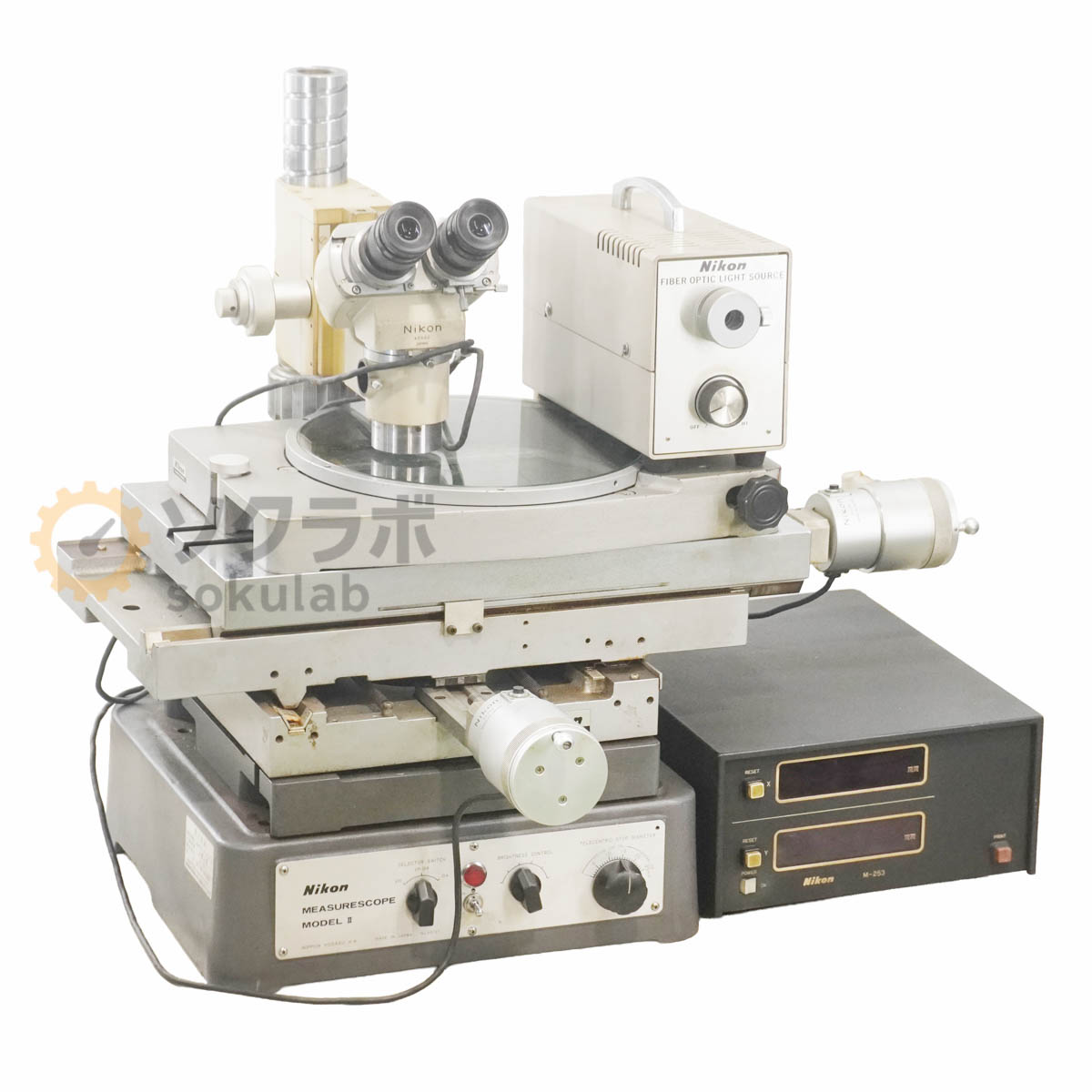 NIKON - 【中古】[JB]保証なし NIKON MODEL II 2 MEASURESCOPE 測定顕微鏡 REVERSIBLE COUNTER リバーシブルカウンター付 10×-A ERC-M-253 [08124-0001]