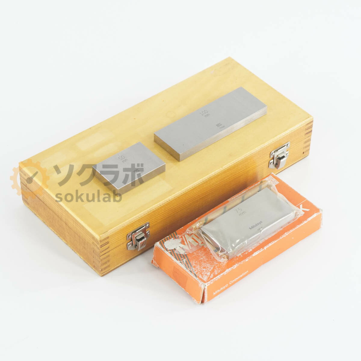 Rakuten - 【中古】[DW]8日保証 セット KKS Mitutoyo 611801-02 GAUGE BLOCK ゲージブロック ブロックゲージ 50mm 75mm 100mm [08078-0021]