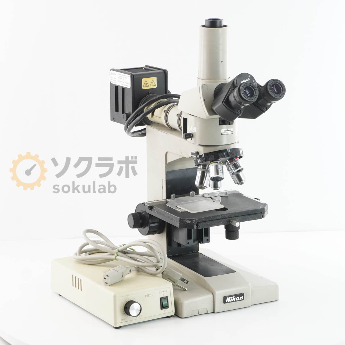 【中古】[JB]保証なし NIKON OPTIPHOT Microscope 顕微鏡 CF PL5× CFW10× M Plan 5 10 20 40 100 [08026-0002]