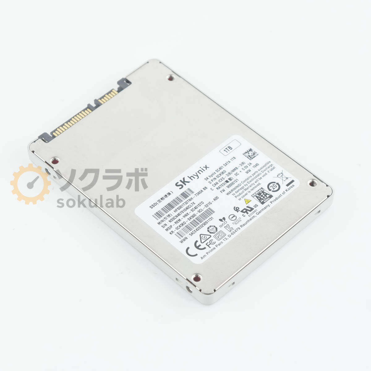 【中古】[PG]8日保証 DELL SK hynix SC401 SATA 1TB HFS001T32TNH-73A0A BB SSD 1TB 2.5インチ [08212-0087]