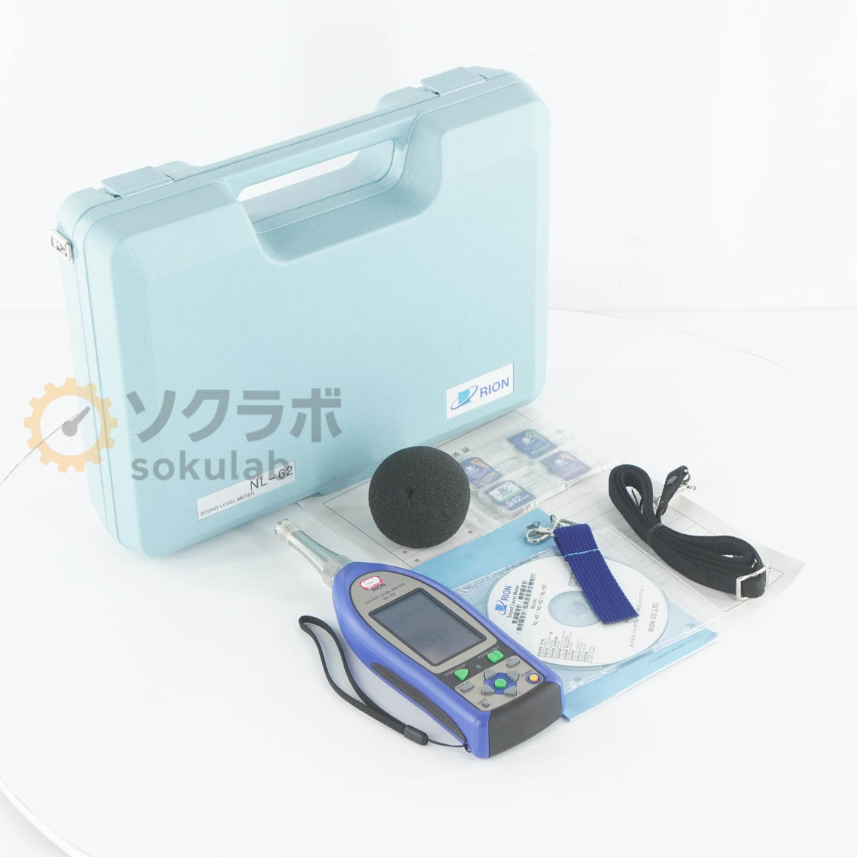 【中古】[DW]8日保証 検定2030年1月まで有効 RION NL-62 SOUND LEVEL METER 精密騒音計 低周波音測定機能付 サウンドレベルメーター...[08293-0026]