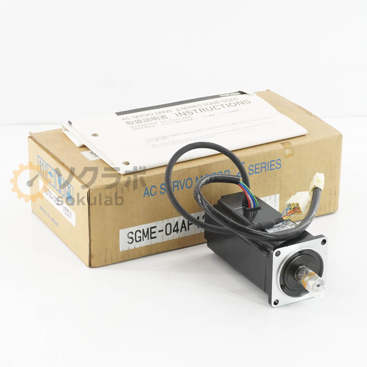 乐天商城 - 【中古】[PG]8日保証 YASKAWA SGME-04AF12 AC サーボモーター AC SERVO MOTOR モーター 400W 200V 2.6A 取扱説明書 [08100-0034]