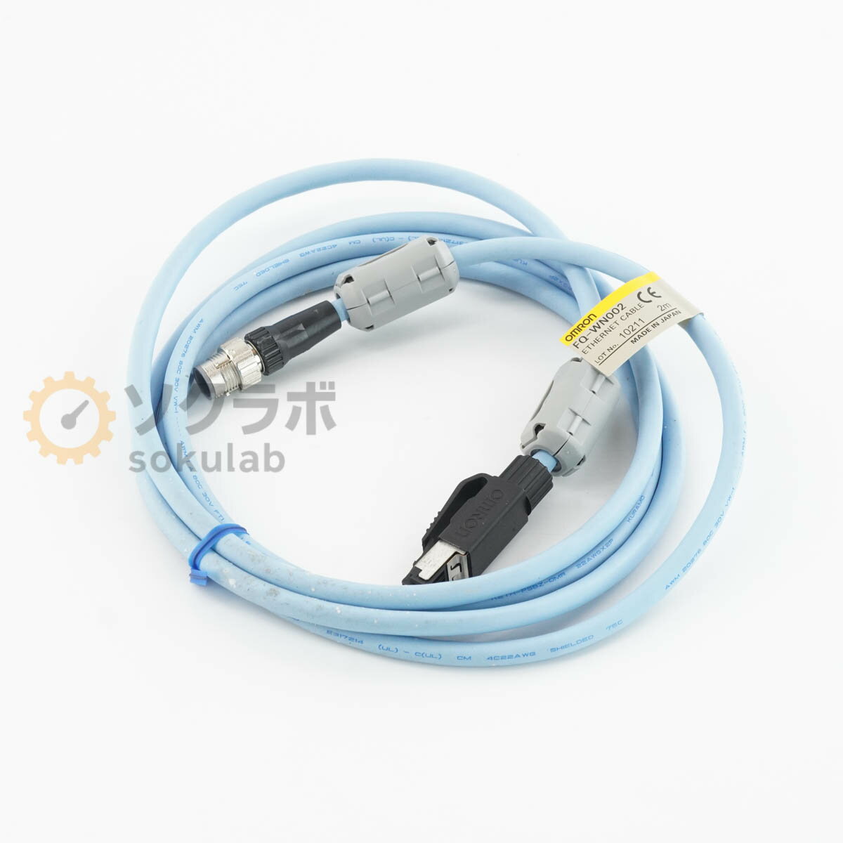 乐天商城 - 【中古】[PG]8日保証 OMRON FQ-WN002 イーサネットケーブル 2m ETHERNET CABLE 画像センサー 画像センサー VISION SENSOR [08100-0076]