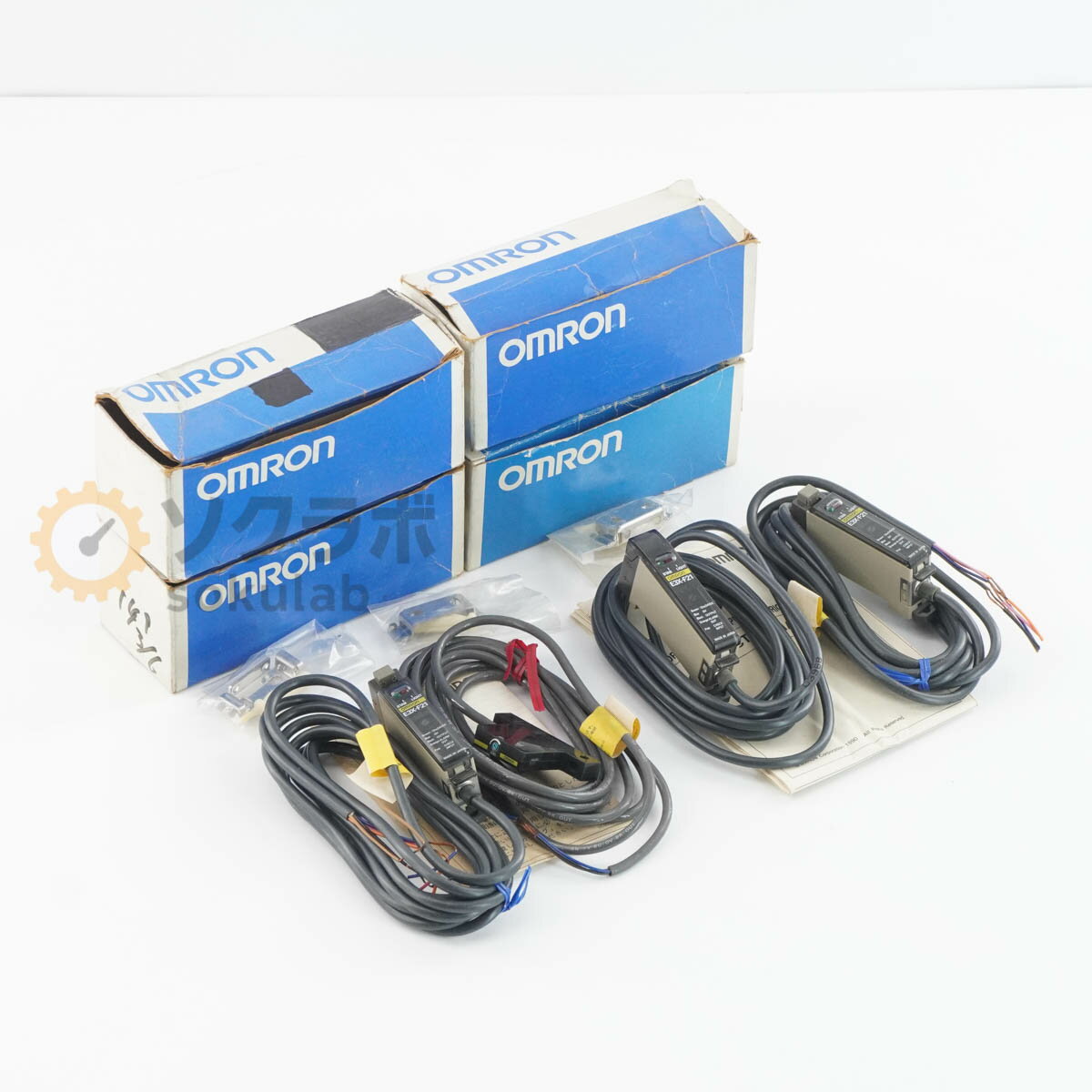 【中古】 PG 8日保証 セット OMRON E3X-F21 E3HF-DS5E1 E3X 光ファイバ式光電スイッチ ファイバアンプ Photoelectric Switch Fiber ... 08100-0099