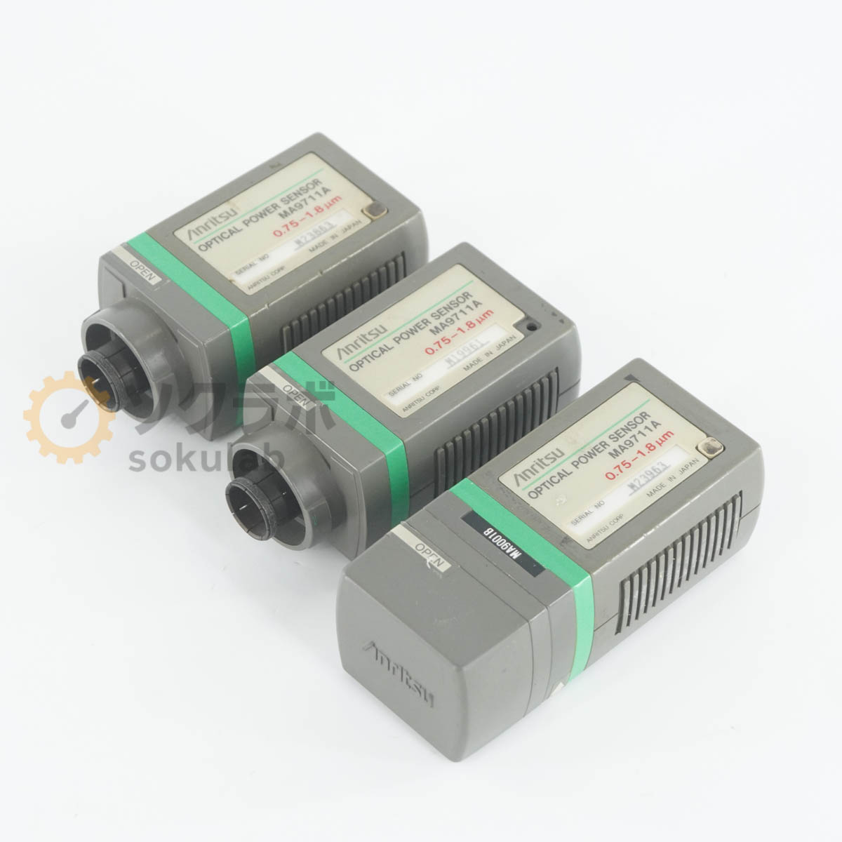 8日保証 3台セット Anritsu MA9711A 0.75-1.8μm OPTICAL POWER SENSOR アンリツ 光パワーセンサー 